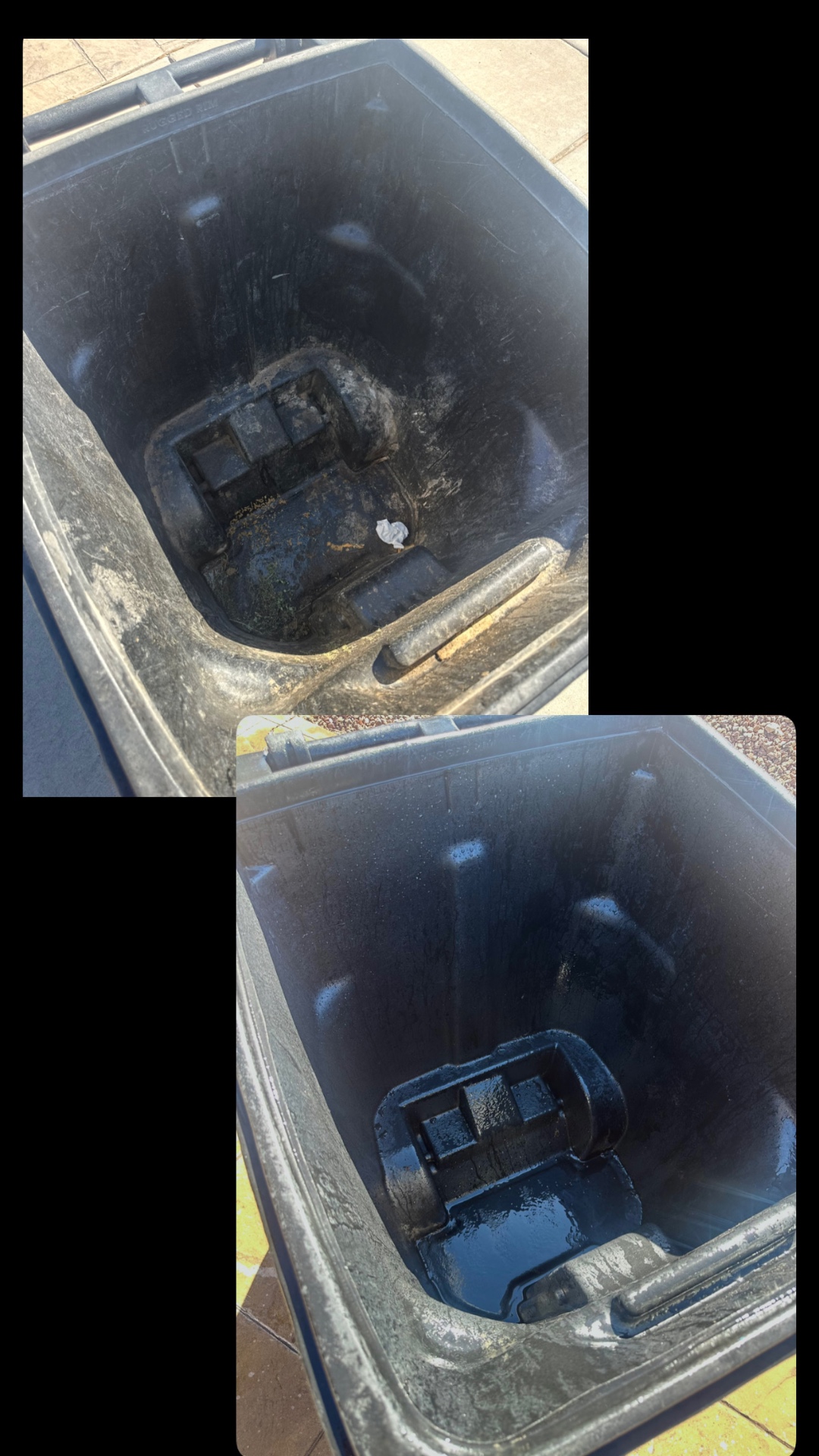 Trash can deep clean